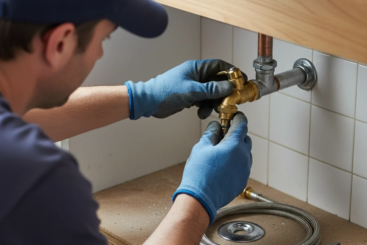 Shutoff valve and fitting work during Faucet and Fixture Repair in Washington